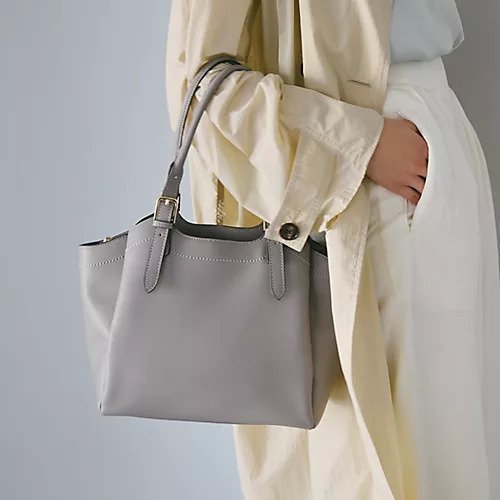 【トプカピ/TOPKAPI】の【TREASURE TOPKAPI】PU トートバッグ インテリア・キッズ・メンズ・レディースファッション・服の通販 founy(ファニー) 　ファッション　Fashion　レディースファッション　WOMEN　バッグ　Bag　エレガント 上品　Elegant　ベーシック　Basic　ポケット　Pocket　ポーチ　Pouch　ビジネス 仕事 通勤　Business　グレー|ID: prp329100004464148 ipo3291000000031235181