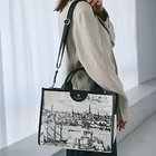 【トプカピ/TOPKAPI】の【TREASURE TOPKAPI】キャンバス プリント ショルダー付き A4 トートバッグ ホワイト|ID: prp329100004464151 ipo3291000000031235190