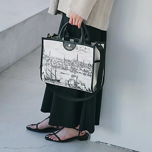 【トプカピ/TOPKAPI】の【TREASURE TOPKAPI】キャンバス プリント ショルダー付き A4 トートバッグ 人気、トレンドファッション・服の通販 founy(ファニー) 　ファッション　Fashion　レディースファッション　WOMEN　バッグ　Bag　キャンバス　Canvas　ショルダー　Shoulder　スマート　Smart　パイピング　Piping　プリント　Print　ポケット　Pocket　other-2|ID: prp329100004464151 ipo3291000000031249732
