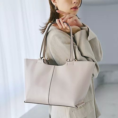 【トプカピ/TOPKAPI】の【TREASURE TOPKAPI】スムースレザー ダブルハンドル トートバッグ インテリア・キッズ・メンズ・レディースファッション・服の通販 founy(ファニー) 　ファッション　Fashion　レディースファッション　WOMEN　バッグ　Bag　ダブル　Double　フェミニン　Feminine　アイボリー|ID: prp329100004464152 ipo3291000000031235193