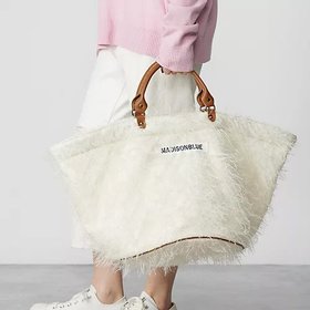 【マディソンブルー/MADISONBLUE】 BIG TOTE BAG EYELASH人気、トレンドファッション・服の通販 founy(ファニー) ファッション Fashion レディースファッション Fashion for Women バッグ Bags シャイニー Shiny, Glossy Finish フェザー Feather, Feather Detail フランス France, French フリンジ Fringe, Tassel |ID:prp329100004464174