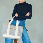 【トプカピ/TOPKAPI】の【Breath TOPKAPI】SCOTCH GRAIN スコッチグレイン ロングハンドル トートバッグ L ライトグレー|ID: prp329100004464203 ipo3291000000031235370