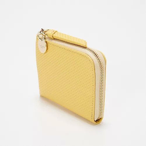 【トプカピ/TOPKAPI】の【TREASURE TOPKAPI】クロスエンボス レザー L字ファスナー ミニ 財布 人気、トレンドファッション・服の通販 founy(ファニー) 　ファッション　Fashion　レディースファッション　WOMEN　財布　Wallets　イエロー　Yellow　春　Spring　コイン　Coin　コンパクト　Compact　財布　Wallet　チャーム　Charm　プレート　Plate　ポケット　Pocket　メッシュ　Mesh　S/S・春夏　Ss・Spring/Summer　夏　Summer　other-2|ID: prp329100004464342 ipo3291000000031250533