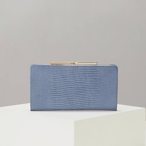 【トプカピ/TOPKAPI】のLUCIA[ルチア]イタリアンレザー・リザード型押し・がま口長財布 インテリア・キッズ・メンズ・レディースファッション・服の通販 founy(ファニー) 　ファッション　Fashion　レディースファッション　WOMEN　財布　Wallets　イタリア　Italy　エレガント 上品　Elegant　クラシカル　Classical　クラッチ　Clutch　ポケット　Pocket　財布　Wallet　ブルーグレー|ID: prp329100004464353 ipo3291000000031235807