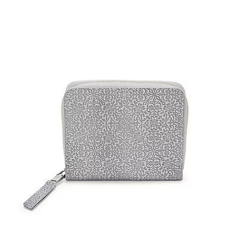 【トプカピ/TOPKAPI】の【TREASURE TOPKAPI】オリジナル エンボスレザー ラウンド 二つ折り財布 インテリア・キッズ・メンズ・レディースファッション・服の通販 founy(ファニー) 　ファッション　Fashion　レディースファッション　Ladies' Fashion Online　財布　Wallets　エレガント 上品　Elegant　シルバー　Silver　ボックス　Box　ポケット　Pocket　ラウンド　Round　財布　Wallet　シルバー|ID: prp329100004464373 ipo3291000000031235895