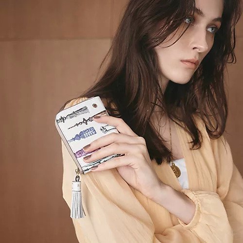 【トプカピ/TOPKAPI】の【TREASURE TOPKAPI】シュリンクレザー タッセル プリント ラウンド 二つ折り財布 人気、トレンドファッション・服の通販 founy(ファニー) 　ファッション　Fashion　レディースファッション　WOMEN　財布　Wallets　イエロー　Yellow　コイン　Coin　財布　Wallet　タッセル　Tassel　プリント　Print　ポケット　Pocket　モチーフ　Motif　ラウンド　Round　other-2|ID: prp329100004464377 ipo3291000000031250678