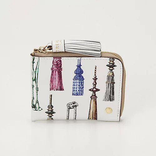 【トプカピ/TOPKAPI】の【TREASURE TOPKAPI】シュリンクレザー タッセル プリント ラウンド 二つ折り財布 人気、トレンドファッション・服の通販 founy(ファニー) 　ファッション　Fashion　レディースファッション　WOMEN　財布　Wallets　イエロー　Yellow　コイン　Coin　財布　Wallet　タッセル　Tassel　プリント　Print　ポケット　Pocket　モチーフ　Motif　ラウンド　Round　other-3|ID: prp329100004464377 ipo3291000000031250680