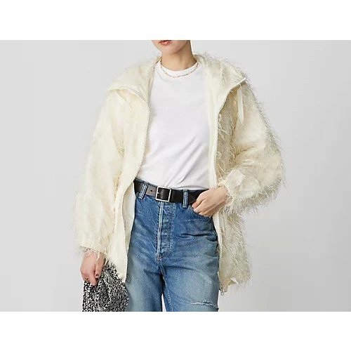 【マディソンブルー/MADISONBLUE】のMOUNTAIN PARKA EYELASH インテリア・キッズ・メンズ・レディースファッション・服の通販 founy(ファニー) https://founy.com/ ファッション Fashion レディースファッション Fashion for Women シャイニー Shiny, Glossy Finish パーカー Hoodie, Parka フェザー Feather, Feather Detail フランス France, French フリンジ Fringe, Tassel |ID: prp329100004464415 ipo3291000000035203552