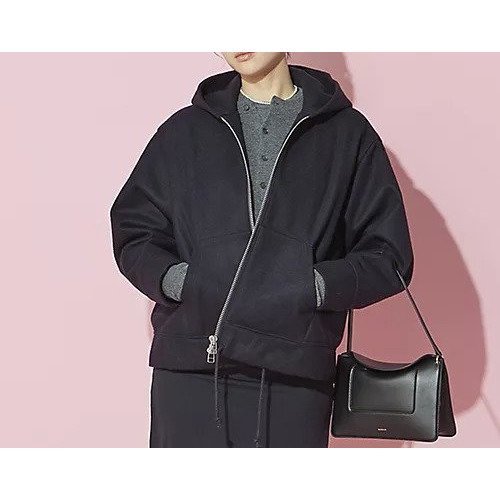 【マディソンブルー/MADISONBLUE】のOVERSIZED HOODIE MELTON インテリア・キッズ・メンズ・レディースファッション・服の通販 founy(ファニー) https://founy.com/ ファッション Fashion レディースファッション Fashion for Women カットソー Cut and Sewn Top メルトン Melton, Heavy Wool |ID: prp329100004464416 ipo3291000000035203560
