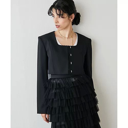 【ウィムガゼット/Whim Gazette】のショートジャケット 人気、トレンドファッション・服の通販 founy(ファニー) 　ファッション　Fashion　レディースファッション　Fashion for Women　アウター　Coat / Outerwear Collection　レディースジャケット・軽アウター　Jackets　クロップド　Cropped, Short Length　サロペット　Overalls, Salopette　ショート　Short, Short Length　ジャケット　Jacket, Outerwear　スクエア　Square, Square Shape　スタイリッシュ　Stylish, Fashionable　デニム　Denim, Jeans Material　トレンド　Trend, Trending Now　バランス　Balance, Style Balance　フォルム　Silhouette, Form　フォーマル　Formal, Dressy　ボトム　Bottoms, Lower Wear　羽織　Haori, Light Jacket　ロング　Long, Long-Length　おすすめ　Recommended / Our Picks　2023年　2023　2023-2024秋冬・A/W　Autumn/Winter 2023–24 AW23–24　結婚式　Wedding　other-2|ID: prp329100004464464 ipo3291000000031251041