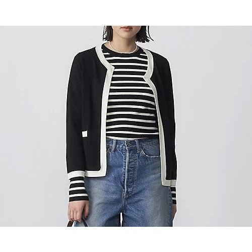 【マディソンブルー/MADISONBLUE】のバイカラーニットジャケット インテリア・キッズ・メンズ・レディースファッション・服の通販 founy(ファニー) https://founy.com/ ファッション Fashion レディースファッション WOMEN アウター Coat Outerwear ジャケット Jackets クラシカル Classical ジャケット Jacket 長袖 Long Sleeve |ID: prp329100004464493 ipo3291000000031236234