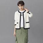 【マディソンブルー/MADISONBLUE】のバイカラーニットジャケット ホワイト|ID: prp329100004464493 ipo3291000000035203582