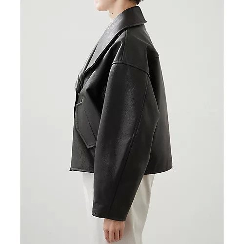【ウィムガゼット/Whim Gazette】のレザーライダースブルゾン 人気、トレンドファッション・服の通販 founy(ファニー) 　ファッション　Fashion　レディースファッション　WOMEN　アウター　Coat Outerwear　ブルゾン　Blouson/Jackets　ライダース　Riders Jacket　2022年　2022　2022-2023秋冬・A/W　Aw/Autumn/Winter//Fw/Fall-Winter/2022-2023　インナー　Inner　シンプル　Simple　ジャケット　Jacket　バランス　Balance　フォルム　Form　ライダース　Riders　ライダースジャケット　Riders Jacket　エレガント 上品　Elegant　other-3|ID: prp329100004464511 ipo3291000000031251248