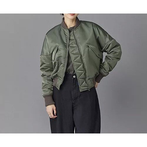 【マディソンブルー/MADISONBLUE】のCOMPACT MA-1 NY TWILL JACKET インテリア・キッズ・メンズ・レディースファッション・服の通販 founy(ファニー) 　ファッション　Fashion　レディースファッション　WOMEN　アウター　Coat Outerwear　ジャケット　Jackets　MA-1　MA-1　ショート　Short　ジャケット　Jacket　フォルム　Form　ブルゾン　Blouson　ミリタリー　Military　ヴィンテージ　Vintage　軽量　Lightweight　KHAKI|ID: prp329100004464529 ipo3291000000032166023