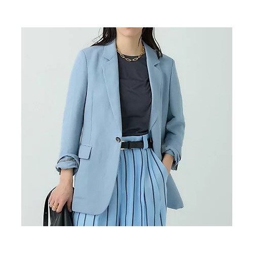 【カオス/Chaos】のシャウエンジャケット インテリア・キッズ・メンズ・レディースファッション・服の通販 founy(ファニー) 　ファッション　Fashion　レディースファッション　Ladies' Fashion Online　アウター　Coat Outerwear　ジャケット　Jackets　2025年　2025　2025春夏・S/S　Ss,Spring/Summer,2025　ジャケット　Jacket　スマート　Smart　ダブル　Double　フォーマル　Formal　サックス|ID: prp329100004464552 ipo3291000000032662180
