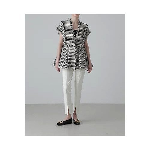 【アドーア/ADORE】のコットンチェックツィードジレ 人気、トレンドファッション・服の通販 founy(ファニー) 　ファッション　Fashion　レディースファッション　WOMEN　アウター　Coat Outerwear　トップス・カットソー　Tops/Tshirt　ベスト/ジレ　Gilets/Vests　おすすめ　Recommend　オケージョン　Occasion　スタンダード　Standard　セットアップ　Set Up　チェック　Check　ツイード　Tweed　パターン　Pattern　フィット　Fit　フェミニン　Feminine　フリンジ　Fringe　ペプラム　Peplum　リボン　Ribbon　冬　Winter　A/W・秋冬　Aw・Autumn/Winter・Fw・Fall-Winter　other-3|ID: prp329100004464557 ipo3291000000031251446