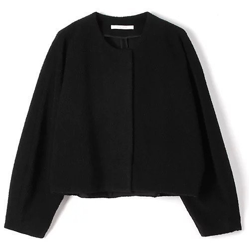 【プレインピープル/PLAIN PEOPLE】のブークレージャージ ノーカラージャケット インテリア・キッズ・メンズ・レディースファッション・服の通販 founy(ファニー) https://founy.com/ ファッション Fashion レディースファッション WOMEN アウター Coat Outerwear ジャケット Jackets ノーカラージャケット No Collar Leather Jackets コンパクト Compact ジャケット Jacket バランス Balance フロント Front |ID: prp329100004464574 ipo3291000000031236441