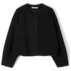 【プレインピープル/PLAIN PEOPLE】のブークレージャージ ノーカラージャケット ブラック|ID: prp329100004464574 ipo3291000000031236442
