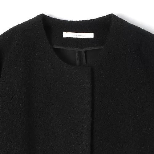 【プレインピープル/PLAIN PEOPLE】のブークレージャージ ノーカラージャケット 人気、トレンドファッション・服の通販 founy(ファニー) 　ファッション　Fashion　レディースファッション　WOMEN　アウター　Coat Outerwear　ジャケット　Jackets　ノーカラージャケット　No Collar Leather Jackets　コンパクト　Compact　ジャケット　Jacket　バランス　Balance　フロント　Front　other-3|ID: prp329100004464574 ipo3291000000031251510