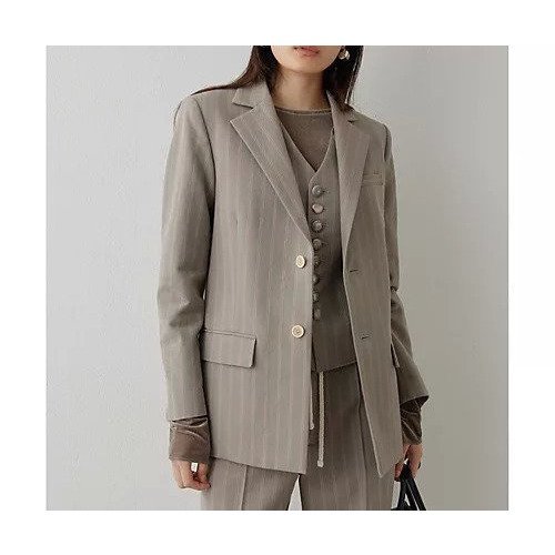 【ウィムガゼット/Whim Gazette】のストライプジャケット インテリア・キッズ・メンズ・レディースファッション・服の通販 founy(ファニー) https://founy.com/ ファッション Fashion レディースファッション Fashion for Women アウター Coat / Outerwear Collection レディースジャケット・軽アウター Jackets 2025年 2025 2025春夏・S/S Spring/Summer 2025 SS25 おすすめ Recommended / Our Picks ジャケット Jacket, Outerwear ストライプ Stripe, Striped Pattern デニム Denim, Jeans Material マニッシュ Mannish, Boyish エレガント 上品 Elegant |ID: prp329100004464580 ipo3291000000031236455
