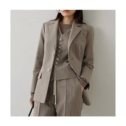 【ウィムガゼット/Whim Gazette】のストライプジャケット 人気、トレンドファッション・服の通販 founy(ファニー) 　ファッション　Fashion　レディースファッション　Fashion for Women　アウター　Coat / Outerwear Collection　レディースジャケット・軽アウター　Jackets　2025年　2025　2025春夏・S/S　Spring/Summer 2025 SS25　おすすめ　Recommended / Our Picks　ジャケット　Jacket, Outerwear　ストライプ　Stripe, Striped Pattern　デニム　Denim, Jeans Material　マニッシュ　Mannish, Boyish　エレガント 上品　Elegant　other-2|ID: prp329100004464580 ipo3291000000031251533