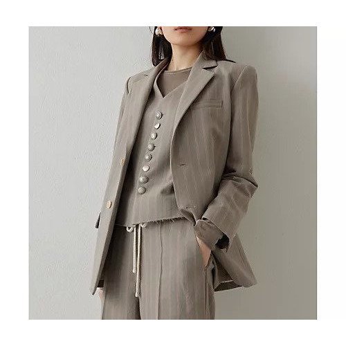 【ウィムガゼット/Whim Gazette】のストライプジャケット 人気、トレンドファッション・服の通販 founy(ファニー) 　ファッション　Fashion　レディースファッション　Fashion for Women　アウター　Coat / Outerwear Collection　レディースジャケット・軽アウター　Jackets　2025年　2025　2025春夏・S/S　Spring/Summer 2025 SS25　おすすめ　Recommended / Our Picks　ジャケット　Jacket, Outerwear　ストライプ　Stripe, Striped Pattern　デニム　Denim, Jeans Material　マニッシュ　Mannish, Boyish　エレガント 上品　Elegant　other-3|ID: prp329100004464580 ipo3291000000031251534