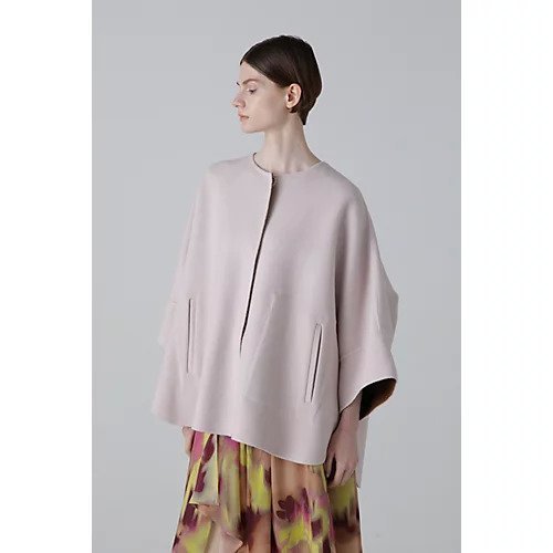 【アドーア/ADORE】のカシミヤ混2TONEリバーノーカラージャケット インテリア・キッズ・メンズ・レディースファッション・服の通販 founy(ファニー) 　ファッション　Fashion　レディースファッション　Fashion for Women　アウター　Coat / Outerwear Collection　レディースジャケット・軽アウター　Jackets　ノーカラージャケット / シンプル上品コーデ　Collarless Jackets　おすすめ　Recommended / Our Picks　カフス　Cuff Design　スタンダード　Standard, Basic　スリーブ　Sleeve, Long Sleeve / Short Sleeve　ハーフ　Half, Half-Length　フィット　Fit, Slim Fit　フォルム　Silhouette, Form　フロント　Front, Front Design　ポンチョ　Poncho, Cape Style　ルーズ　Loose, Oversized　別注　Limited Edition, Custom Order　定番　Standard, Basic Item　A/W・秋冬　Autumn/Winter　ピンクxキャメル|ID: prp329100004464581 ipo3291000000031236459
