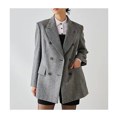 【ウィムガゼット/Whim Gazette】のBOXEYジャケット インテリア・キッズ・メンズ・レディースファッション・服の通販 founy(ファニー) 　ファッション　Fashion　レディースファッション　WOMEN　アウター　Coat Outerwear　ジャケット　Jackets　2024年　2024　2024-2025秋冬・A/W　Aw/Autumn/Winter/Fw/Fall/2024-2025　2月号　February Issue　おすすめ　Recommend　ウォーム　Worm　クラシカル　Classical　クラシック　Classic　ジャケット　Jacket　ダブル　Double　チェック　Check　ツィード　Tweed　ツイード　Tweed　ヘリンボーン　Herringbone　ベーシック　Basic　グレー|ID: prp329100004464586 ipo3291000000031236472