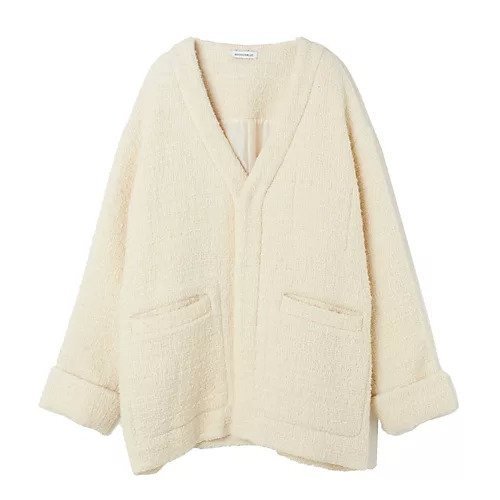 【マディソンブルー/MADISONBLUE】のツイードカーディガンジャケット インテリア・キッズ・メンズ・レディースファッション・服の通販 founy(ファニー) 　ファッション　Fashion　レディースファッション　WOMEN　カーディガン　Cardigan　ジャケット　Jacket　ツイード　Tweed　ビッグ　Big　A/W・秋冬　Aw・Autumn/Winter・Fw・Fall-Winter　オフホワイト|ID: prp329100004464587 ipo3291000000031236474
