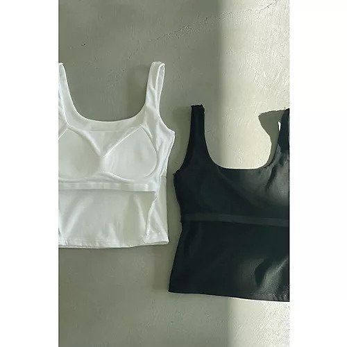 【マージュール/marjour】のCUP IN SQUARE TANKTOP 人気、トレンドファッション・服の通販 founy(ファニー) 　ファッション　Fashion　レディースファッション　Fashion for Women　ワンピース　Dresses　インナー　Innerwear　シアー　Sheer, See-Through　スクエア　Square, Square Shape　ストレッチ　Stretch, Stretchy Fabric　ストレート　Straight, Straight Cut　タンク　Tank Top, Sleeveless Top　なめらか　Smooth, Silky Texture　フィット　Fit, Slim Fit　ポケット　Pocket, Pocket Detail　エレガント 上品　Elegant　other-3|ID: prp329100004464687 ipo3291000000035594596