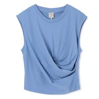 【バウムウンドヘルガーデン/BAUM UND PFERDGARTEN】のツイストノースリーブカットソー 人気、トレンドファッション・服の通販 founy(ファニー) ファッション Fashion レディースファッション WOMEN トップス・カットソー Tops/Tshirt キャミソール / ノースリーブ No Sleeves カットソー Cut and Sewn アシンメトリー Asymmetry カモフラージュ Camouflage シンプル Simple スリーブ Sleeve ドレープ Drape フェミニン Feminine フレンチ French フロント Front ボトム Bottom 夏 Summer 洗える Washable |ID:prp329100004464693