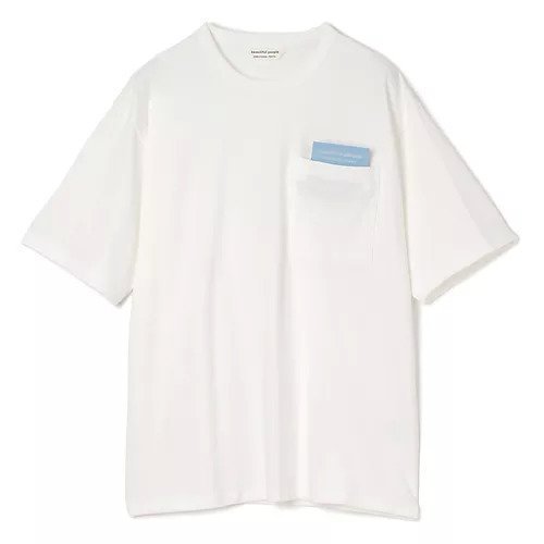【ビューティフル ピープル/beautiful people】のsuvin compact jersey big QOL tag T-shirt インテリア・キッズ・メンズ・レディースファッション・服の通販 founy(ファニー) 　ファッション　Fashion　レディースファッション　Fashion for Women　トップス・カットソー　Cut & Sew Tops　シャツ・ブラウス・オフィスカジュアル　Elegant Blouses & Button-Ups　ロングTシャツ・Tシャツ　Longline T-Shirts & Tees　2025年　2025　2025春夏・S/S　Spring/Summer 2025 SS25　シンプル　Simple, Minimal　ポケット　Pocket, Pocket Detail　洗える　Machine Washable　off white|ID: prp329100004464697 ipo3291000000035725590
