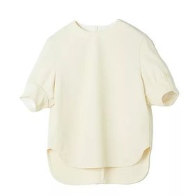 【イーバイエクラ/E by eclat】 ボリューム袖ブラウス風トップス人気、トレンドファッション・服の通販 founy(ファニー) ファッション Fashion レディースファッション Fashion for Women トップス・カットソー Cut & Sew Tops シャツ・ブラウス・オフィスカジュアル Elegant Blouses & Button-Ups おすすめ Recommended / Our Picks ストレッチ Stretch, Stretchy Fabric ラウンド Round, Round Neck 洗える Machine Washable |ID:prp329100004464704