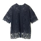 【エクラ/eclat】の【別注】五分袖レーストップス(キャミソールつき) ネイビー|ID: prp329100004464705 ipo3291000000036280440