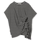 【プレインピープル/PLAIN PEOPLE】のピュアオーガニックジャージー・ボーダードレーププルオーバー クロ&#215;シロ|ID: prp329100004464711 ipo3291000000031245960