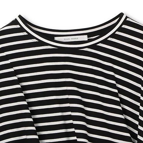 【プレインピープル/PLAIN PEOPLE】のピュアオーガニックジャージー・ボーダードレーププルオーバー 人気、トレンドファッション・服の通販 founy(ファニー) 　ファッション　Fashion　レディースファッション　WOMEN　トップス・カットソー　Tops/Tshirt　プルオーバー　Pullover　おすすめ　Recommend　チュニック　Tunic　ドレープ　Drape　ベーシック　Basic　洗える　Washable　other-3|ID: prp329100004464711 ipo3291000000031245963