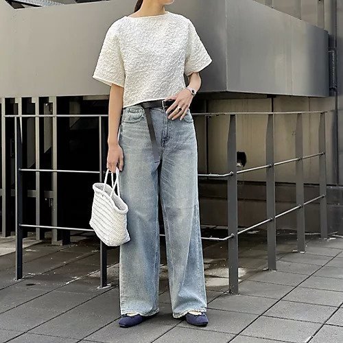 【エムセブンデイズ/M7days】の【東原妙子さんコラボ】ジャカードTブラウス 人気、トレンドファッション・服の通販 founy(ファニー) 　ファッション　Fashion　レディースファッション　Fashion for Women　トップス・カットソー　Cut & Sew Tops　シャツ・ブラウス・オフィスカジュアル　Elegant Blouses & Button-Ups　コラボ　Collaboration, Collab　シンプル　Simple, Minimal　ジャカード／ジャガード　Jacquard, Woven Pattern　セットアップ　Set-Up, Coordinated Outfit　バランス　Balance, Style Balance　エレガント 上品　Elegant　洗える　Machine Washable　other-3|ID: prp329100004464721 ipo3291000000032685327