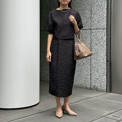 【エムセブンデイズ/M7days】の【コラボ】ジャカードTブラウス 人気、トレンドファッション・服の通販 founy(ファニー) 　ファッション　Fashion　レディースファッション　Fashion for Women　トップス・カットソー　Cut & Sew Tops　シャツ・ブラウス・オフィスカジュアル　Elegant Blouses & Button-Ups　コラボ　Collaboration, Collab　シンプル　Simple, Minimal　ジャカード／ジャガード　Jacquard, Woven Pattern　セットアップ　Set-Up, Coordinated Outfit　バランス　Balance, Style Balance　エレガント 上品　Elegant　洗える　Machine Washable　other-2|ID: prp329100004464721 ipo3291000000034953383