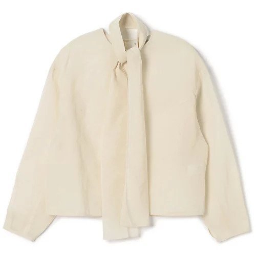 【デパリエ/DEPAREILLE】のオーガンジーボウブラウス インテリア・キッズ・メンズ・レディースファッション・服の通販 founy(ファニー) 　ファッション　Fashion　レディースファッション　Ladies' Fashion Online　トップス・カットソー　Tops/Tshirt　シャツ/ブラウス　Shirts/Blouses　インナー　Inner　エレガント 上品　Elegant　シアー　Sheer　シンプル　Simple　洗える　Washable　アイボリー|ID: prp329100004464723 ipo3291000000032617196