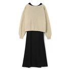 【カデュネ/CADUNE】の【Mariso別注】ニット+ワンピースセット ベージュ×ブラック|ID:prp329100004464733