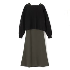 【カデュネ/CADUNE】の【Mariso別注】ニット+ワンピースセット 人気、トレンドファッション・服の通販 founy(ファニー) ファッション Fashion レディースファッション Fashion for Women ワンピース Dresses 洗える Machine Washable カットソー Cut and Sewn Top コンビ Combo, Combination Style スクエア Square, Square Shape スリット Slit, Slit Detail トレンド Trend, Trending Now 長袖 Long Sleeve, Full Sleeve フィット Fit, Slim Fit フレア Flare, Flared ボトム Bottoms, Lower Wear 別注 Limited Edition, Custom Order マキシ Maxi, Full Length メッシュ Mesh, Net Fabric |ID:prp329100004464733