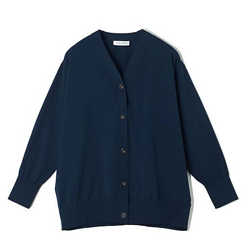 【イーバイエクラ/E by eclat】の着丈違いVネックカーディガン インテリア・キッズ・メンズ・レディースファッション・服の通販 founy(ファニー) 　ファッション　Fashion　レディースファッション　Fashion for Women　トップス・カットソー　Cut & Sew Tops　カーディガン・羽織り　Layered Style Cardigans　Vネックトップス　V-Neck Tops / V-Cut Neckline Shirts　カーディガン　Cardigan, Knitwear　ショート　Short, Short Length　ロング　Long, Long-Length　洗える　Machine Washable　長袖　Long Sleeve, Full Sleeve　ネイビー2|ID: prp329100004464735 ipo3291000000034766872