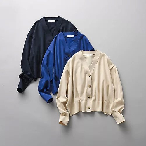 【イーバイエクラ/E by eclat】の着丈違いVネックカーディガン 人気、トレンドファッション・服の通販 founy(ファニー) 　ファッション　Fashion　レディースファッション　Fashion for Women　トップス・カットソー　Cut & Sew Tops　カーディガン・羽織り　Layered Style Cardigans　Vネックトップス　V-Neck Tops / V-Cut Neckline Shirts　カーディガン　Cardigan, Knitwear　ショート　Short, Short Length　ロング　Long, Long-Length　洗える　Machine Washable　長袖　Long Sleeve, Full Sleeve　other-2|ID: prp329100004464735 ipo3291000000034766873