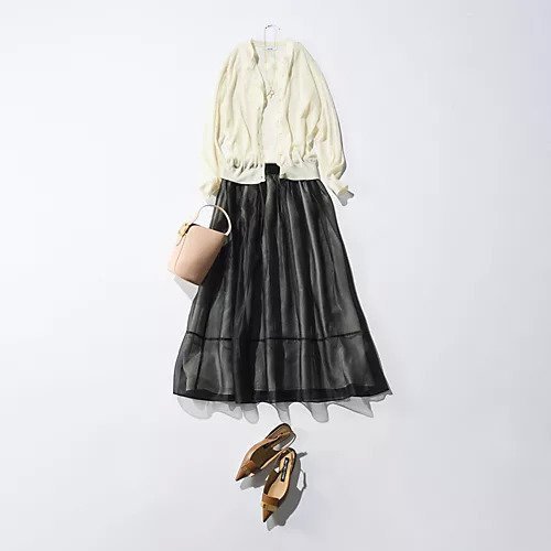 【イーバイエクラ/E by eclat】のオーガンジー裏配色タックスカート 人気、トレンドファッション・服の通販 founy(ファニー) ファッション Fashion レディースファッション Fashion for Women スカート Skirts オーガンジー Organza Fabric ギャザー Gathered, Ruffled サテン Satin, Glossy Fabric シアー Sheer, See-Through エレガント 上品 Elegant 洗える Machine Washable 秋 Autumn other-3|ID: prp329100004464747 ipo3291000000034058521