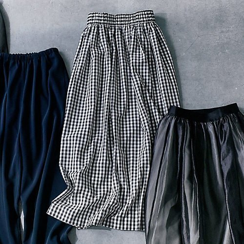 【イーバイエクラ/E by eclat】のギンガムチェックタックギャザースカート 人気、トレンドファッション・服の通販 founy(ファニー) 　ファッション　Fashion　レディースファッション　Fashion for Women　スカート　Skirts　ギャザー　Gathered, Ruffled　ギンガム　Gingham, Gingham Fabric　サッカー　Seersucker, Summer Fabric　チェック　Check, Plaid, Tartan　洗える　Machine Washable　other-3|ID: prp329100004464748 ipo3291000000031902733