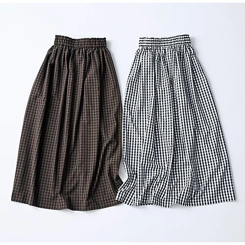 【イーバイエクラ/E by eclat】のギンガムチェックタックギャザースカート 人気、トレンドファッション・服の通販 founy(ファニー) 　ファッション　Fashion　レディースファッション　Fashion for Women　スカート　Skirts　ギャザー　Gathered, Ruffled　ギンガム　Gingham, Gingham Fabric　サッカー　Seersucker, Summer Fabric　チェック　Check, Plaid, Tartan　洗える　Machine Washable　other-2|ID: prp329100004464748 ipo3291000000034955532