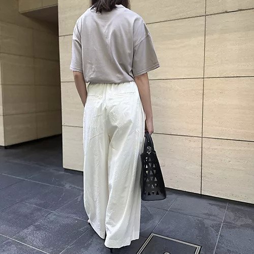 【サクラ/SACRA】のタック入りワイドテーパードパンツ 人気、トレンドファッション・服の通販 founy(ファニー) 　ファッション　Fashion　レディースファッション　Fashion for Women　パンツ　Pants & Trousers　バランス　Balance, Style Balance　フロント　Front, Front Design　リラックス　Relax, Relaxed Fit　ワイド　Wide, Wide Fit　ワッシャー　Washer, Crinkled Finish　other-3|ID: prp329100004464753 ipo3291000000034956223