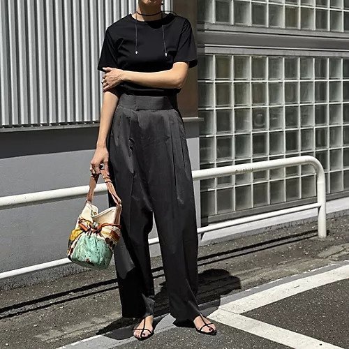 【エムセブンデイズ/M7days】の【東原妙子さんコラボ】高機能ラップ風ハイウエストパンツ 人気、トレンドファッション・服の通販 founy(ファニー) 　ファッション　Fashion　レディースファッション　Fashion for Women　パンツ　Pants & Trousers　アシンメトリー　Asymmetrical Style　インナー　Innerwear　ウォッシャブル　Machine Washable　洗える　Machine Washable　コラボ　Collaboration, Collab　シンプル　Simple, Minimal　スタイリッシュ　Stylish, Fashionable　ストレッチ　Stretch, Stretchy Fabric　スニーカー　Sneakers, Trainers　セットアップ　Set-Up, Coordinated Outfit　デスク　Desk, Work Desk　フロント　Front, Front Design　ブルゾン　Blouson, Bomber Jacket　ラップ　Wrap, Wrap Design　ワイド　Wide, Wide Fit　ワーク　Workwear, Utility Style　other-2|ID: prp329100004464754 ipo3291000000032685332