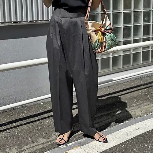 【エムセブンデイズ/M7days】の【東原妙子さんコラボ】高機能ラップ風ハイウエストパンツ 人気、トレンドファッション・服の通販 founy(ファニー) 　ファッション　Fashion　レディースファッション　Fashion for Women　パンツ　Pants & Trousers　アシンメトリー　Asymmetrical Style　インナー　Innerwear　ウォッシャブル　Machine Washable　洗える　Machine Washable　コラボ　Collaboration, Collab　シンプル　Simple, Minimal　スタイリッシュ　Stylish, Fashionable　ストレッチ　Stretch, Stretchy Fabric　スニーカー　Sneakers, Trainers　セットアップ　Set-Up, Coordinated Outfit　デスク　Desk, Work Desk　フロント　Front, Front Design　ブルゾン　Blouson, Bomber Jacket　ラップ　Wrap, Wrap Design　ワイド　Wide, Wide Fit　ワーク　Workwear, Utility Style　other-3|ID: prp329100004464754 ipo3291000000032685333