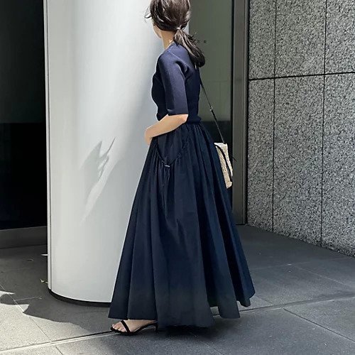 【エミ/emmi】のハーフスリーブニットドッキングワンピース 人気、トレンドファッション・服の通販 founy(ファニー) 　ファッション　Fashion　レディースファッション　WOMEN　ワンピース　Dress　ギャザー　Gather　ジャージー　Jersey　タフタ　Taffeta　ドッキング　Docking　バランス　Balance　フォルム　Form　ビジネス 仕事 通勤　Business　楽ちん　Easy　洗える　Washable　other-3|ID: prp329100004464778 ipo3291000000031616343